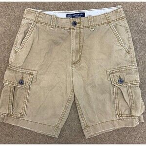 American Eagle Shorts Mens 32 Flat Front Lived In Cargo Utility Cotton Hike Camp